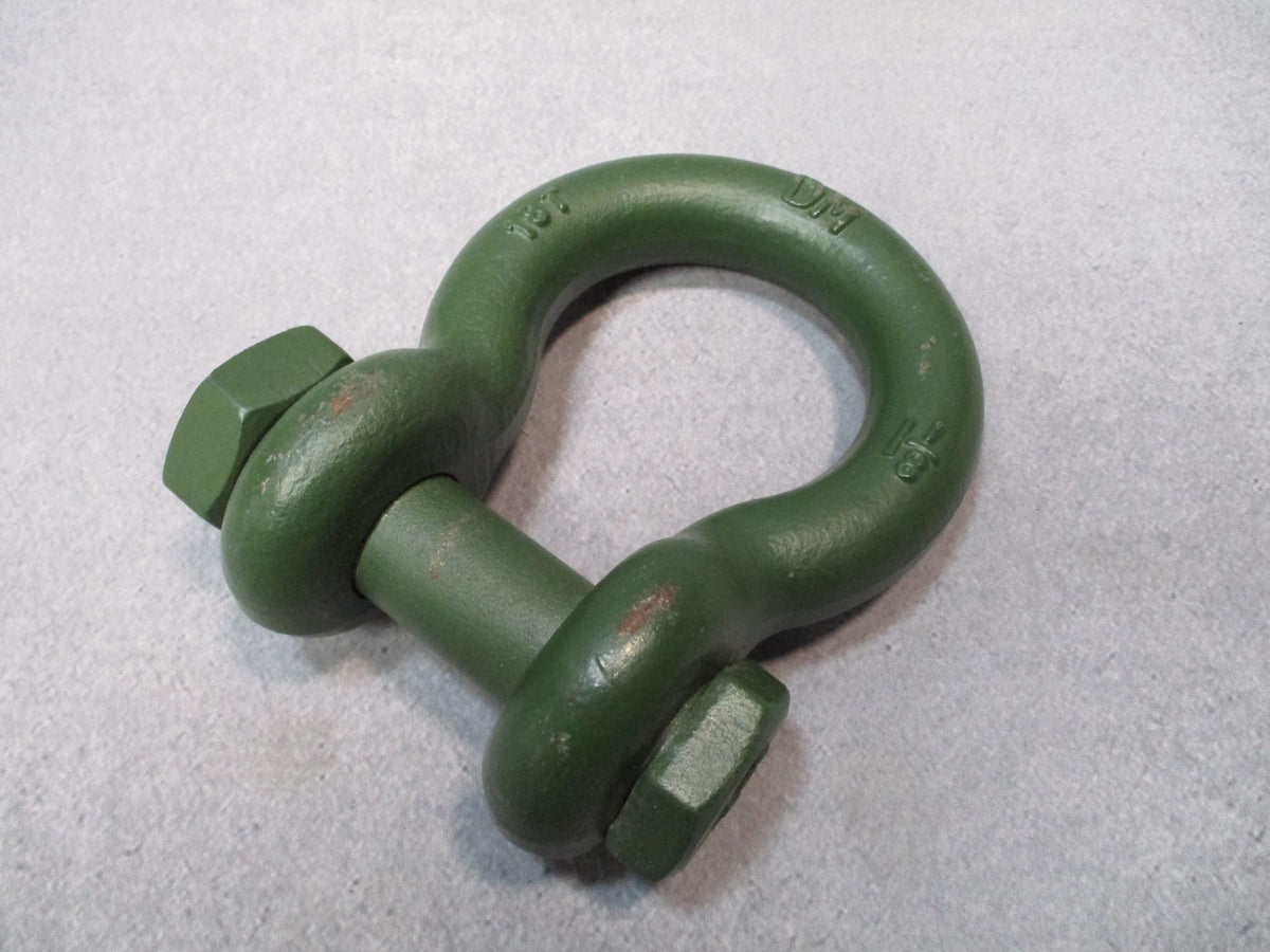 USGI Military Vehicle Shackle OD Green WLL 9.5 Ton DM 1-1/8 Screw Pin