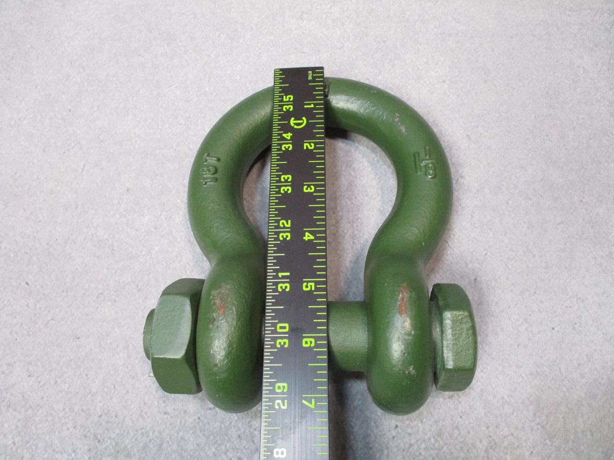 USGI Military Vehicle Shackle OD Green WLL 9.5 Ton DM 1-1/8 Screw Pin
