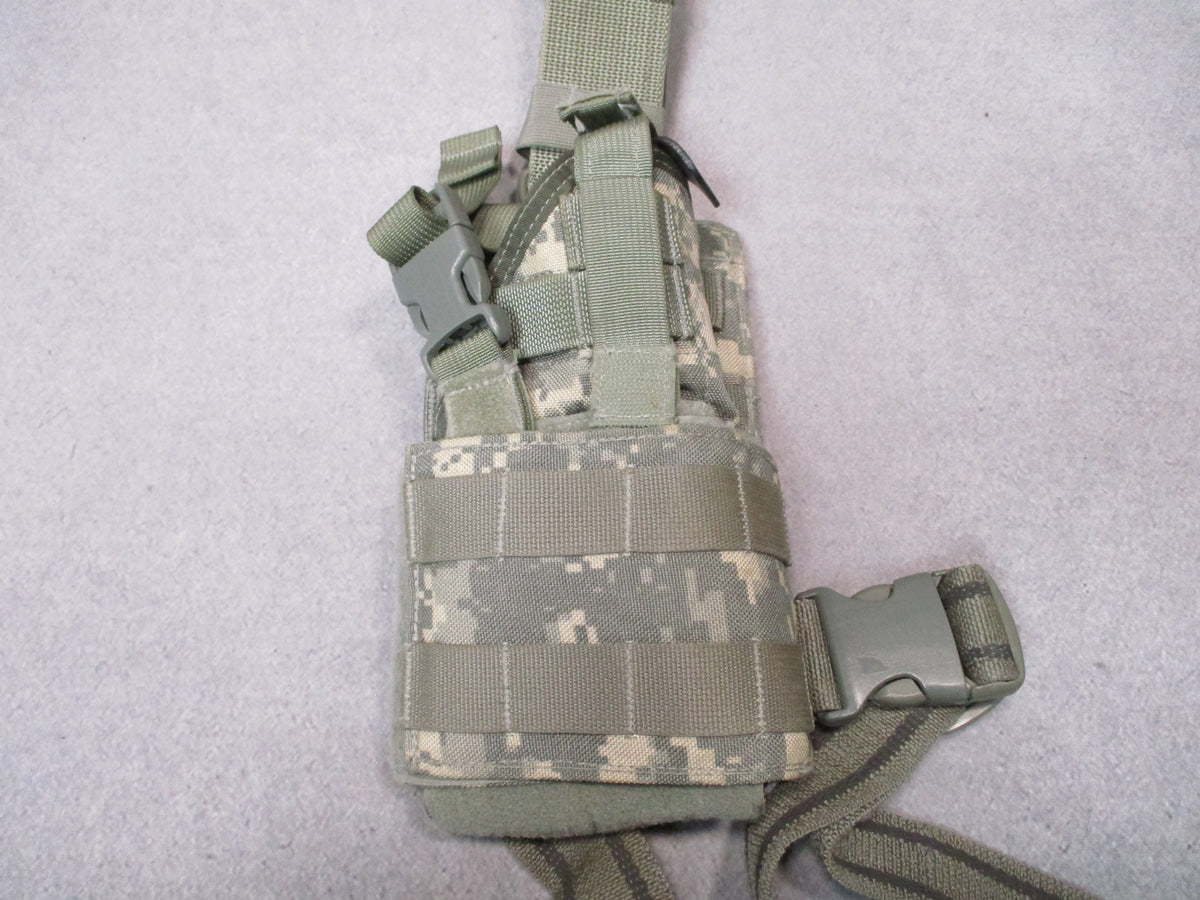 Eagle Industries UH-92F UCP universal drop leg MOLLE holster with ambidextrous design for military gear.