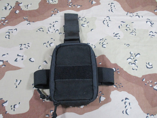 Tactical Medical Solutions Black Drop Leg IFAK Medical Pouch Empty Used