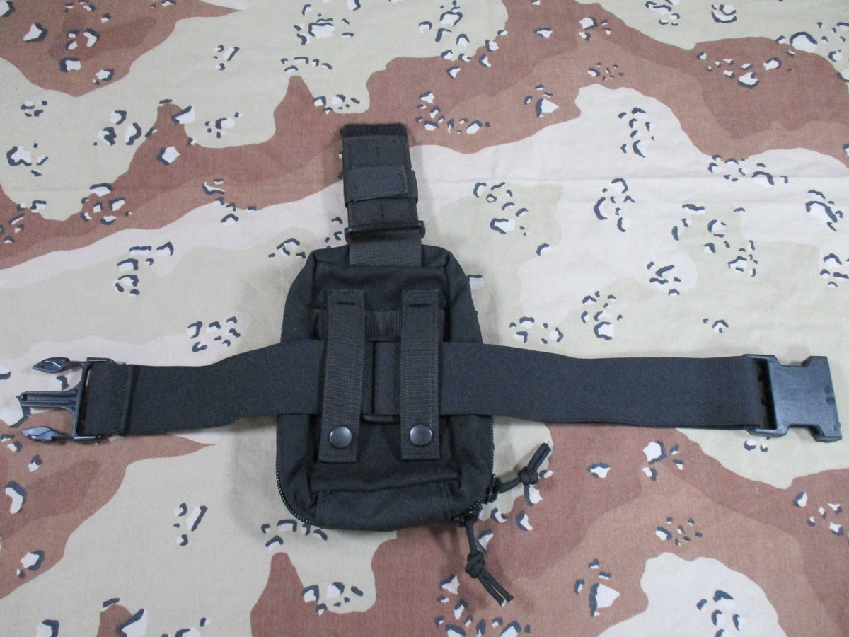 Tactical Medical Solutions Black Drop Leg IFAK Medical Pouch Empty Used