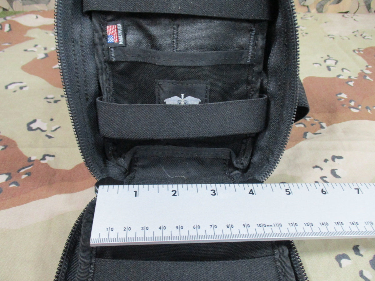 Tactical Medical Solutions Black Drop Leg IFAK Medical Pouch Empty Used