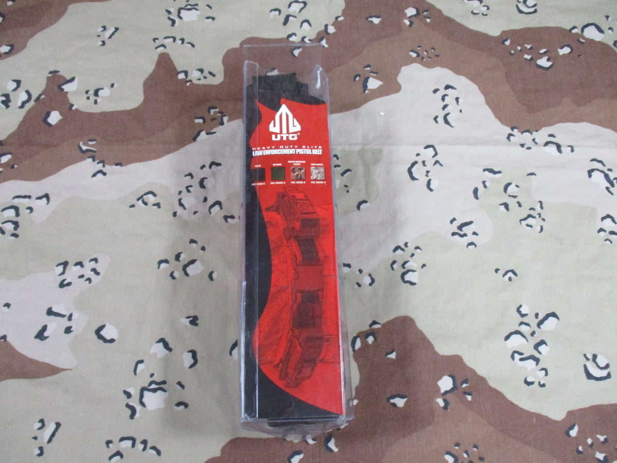 UTG PVC-B950-A Black 2 Inch Duty Pistol Belt 30-52 Waist 2 Mag Pouches New