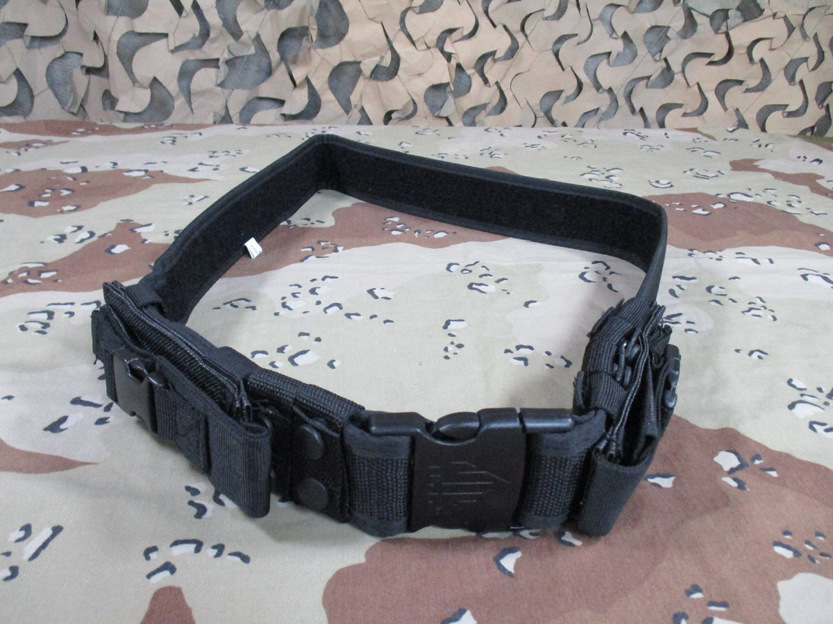 UTG PVC-B950-A Black 2 Inch Duty Pistol Belt 30-52 Waist 2 Mag Pouches New