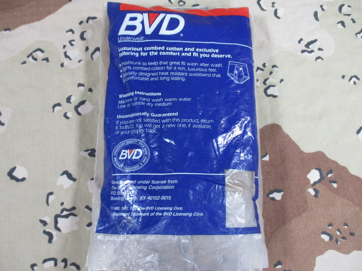 BVD DSCP Military Men's Briefs Size 38 Brown 3 Pack 100% Cotton New
