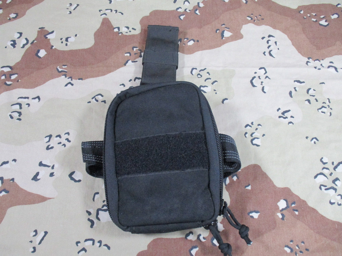 Tactical Medical Solutions Black Drop Leg IFAK Medical Pouch Empty Used