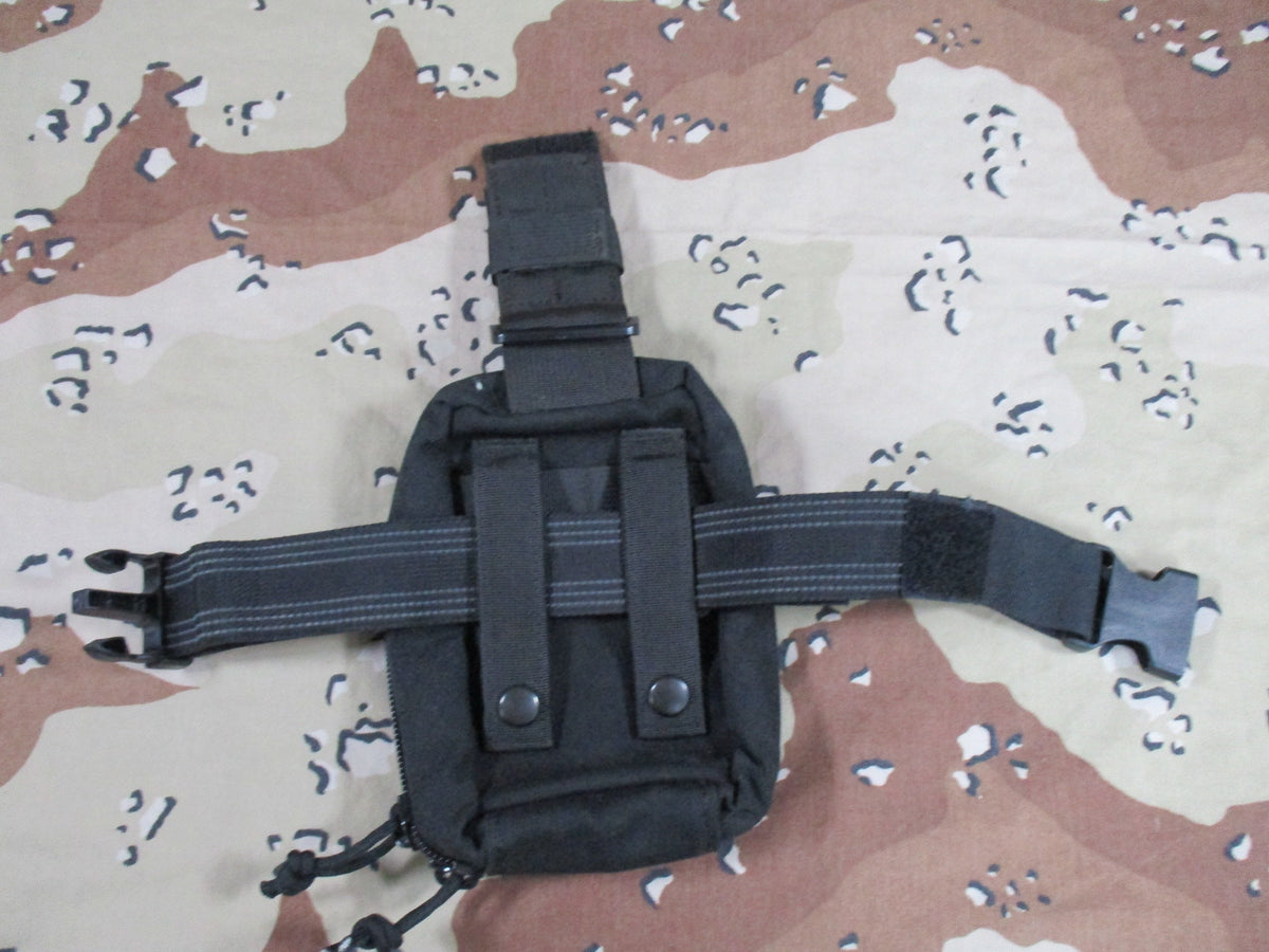 Tactical Medical Solutions Black Drop Leg IFAK Medical Pouch Empty Used