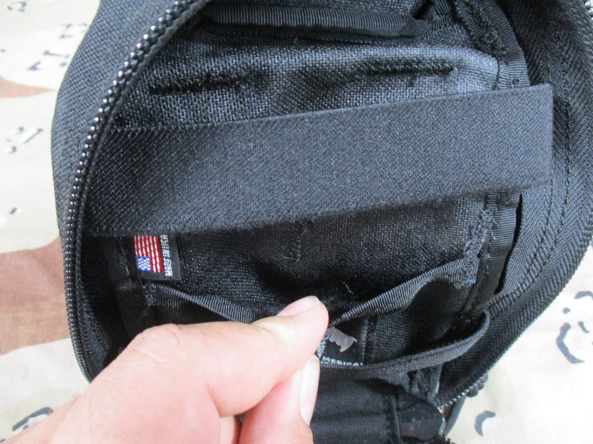 Tactical Medical Solutions Black Drop Leg IFAK Medical Pouch Empty Used