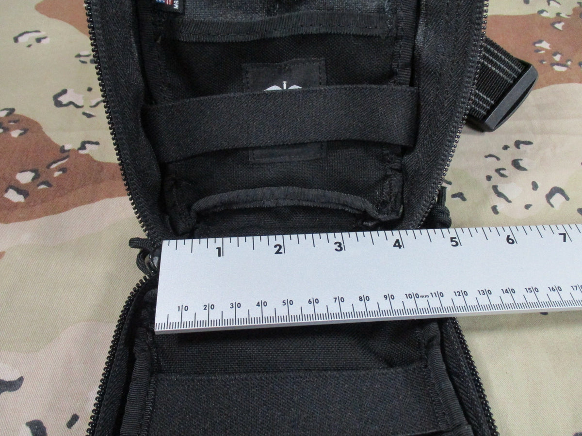 Tactical Medical Solutions Black Drop Leg IFAK Medical Pouch Empty Used