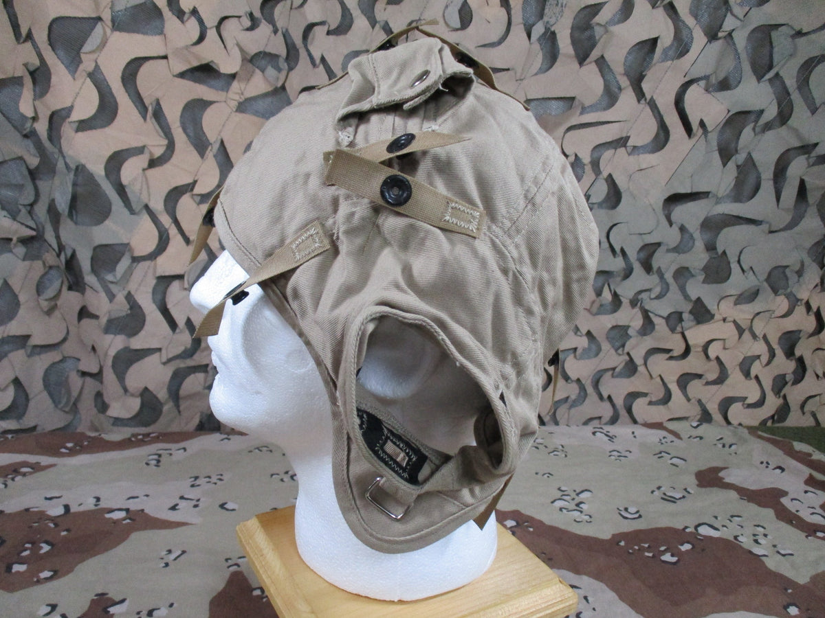 Naval Flight Deck Crewman Khaki Helmet Fabric Liner 7 1/2 Dow Cover Used