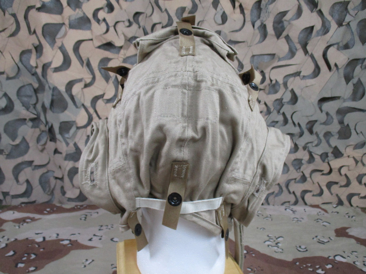 Naval Flight Deck Crewman Khaki Helmet Fabric Liner 7 1/2 Dow Cover Used
