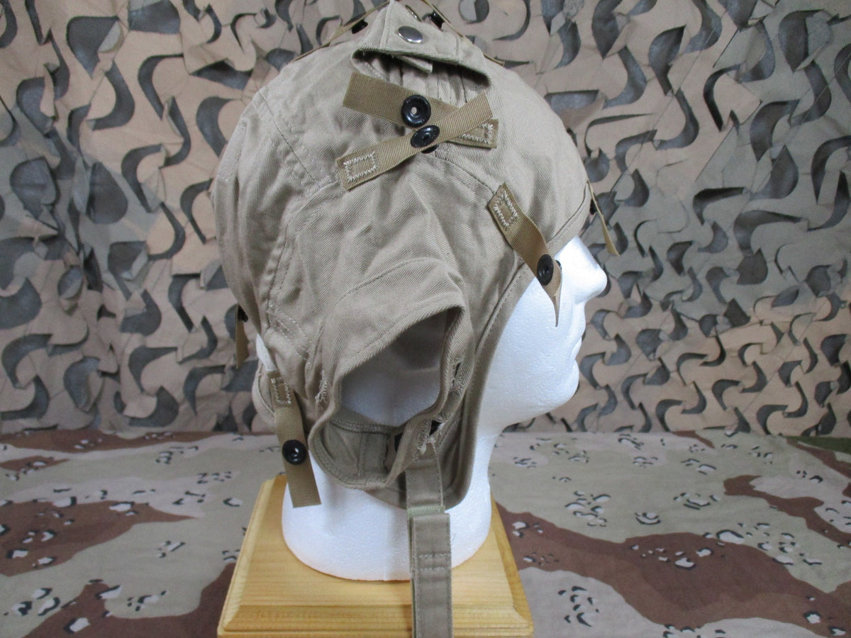 Naval Flight Deck Crewman Khaki Helmet Fabric Liner 7 1/2 Dow Cover Used