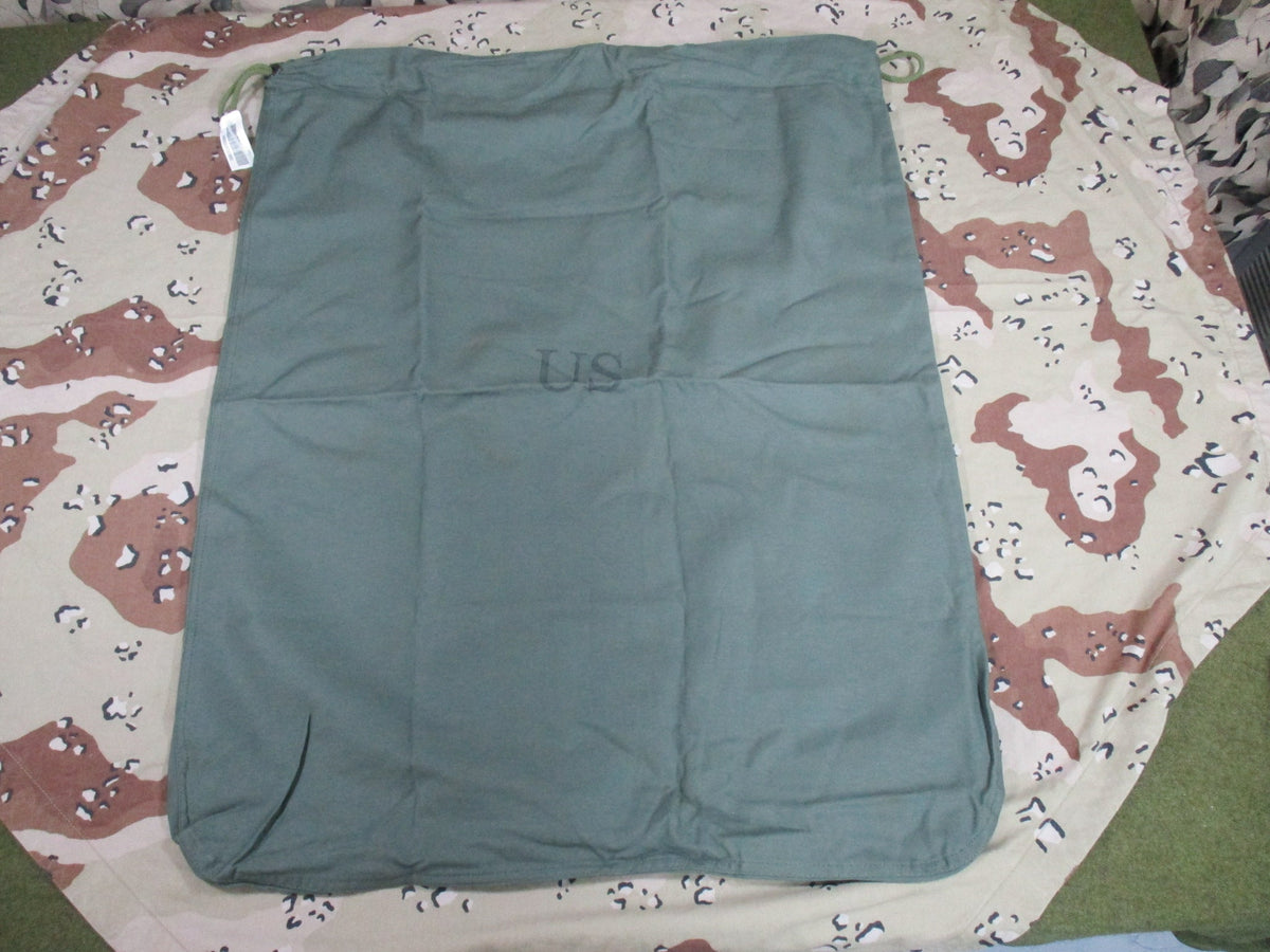 USGI OD Green Drawstring Laundry Barracks Bag NSN 8465-00-530-3692 Storage Marks