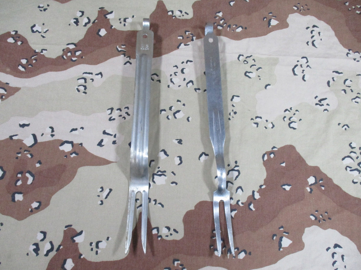 USGI Military Mess Hall Meat Serving Forks Set of 2 U.S. NASH Field Kitchen