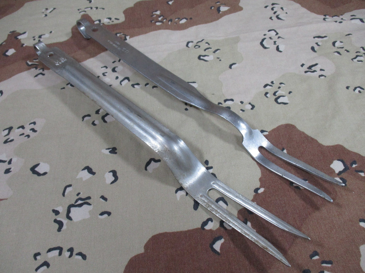 USGI Military Mess Hall Meat Serving Forks Set of 2 U.S. NASH Field Kitchen