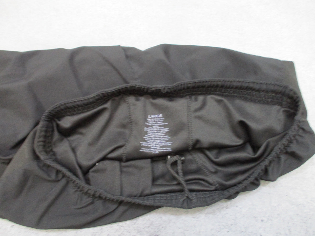US Army APFU PT Shorts Large Black Yellow ARMY Physical Fitness Trunks