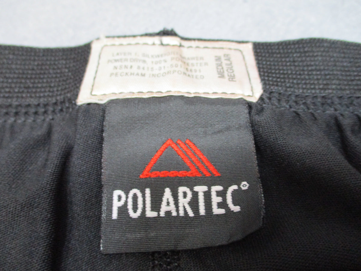 USGI Peckham Polartec Layer I Silkweight Drawers Medium Regular Black Thermal