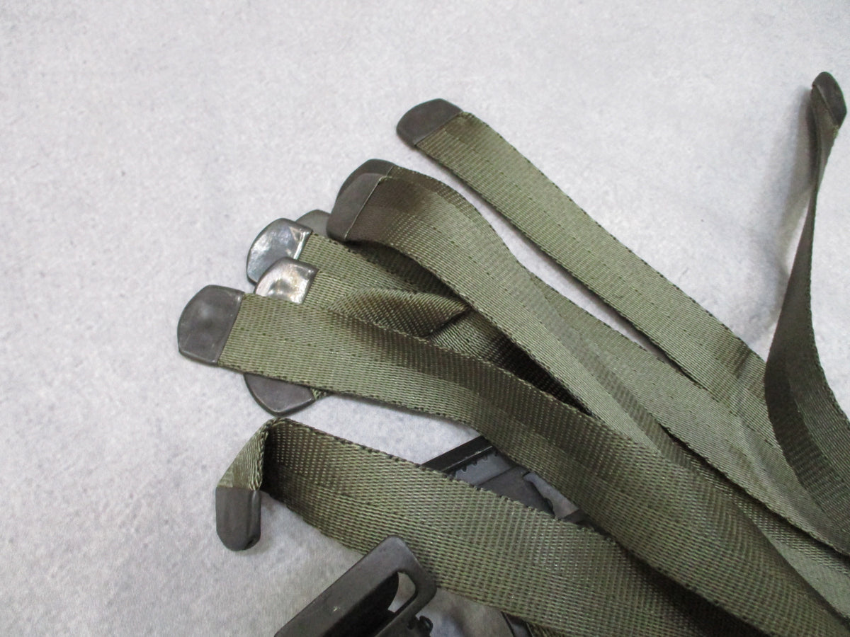 12 Pack Military Webbing Straps 1 x 65 in Olive Drab Metal Buckle 8690482