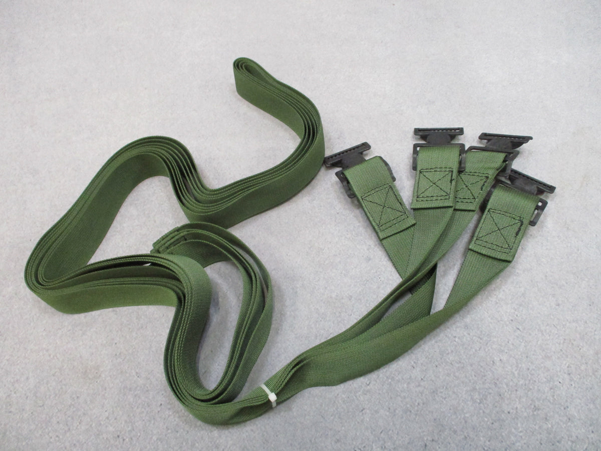 4 Pack Military Webbing Straps 1.5 x 84 in Olive Drab Metal Buckle 8690535