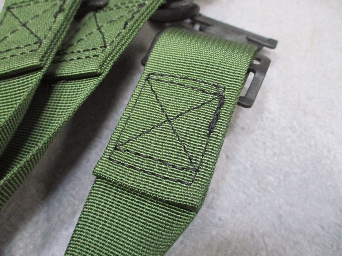 4 Pack Military Webbing Straps 1.5 x 84 in Olive Drab Metal Buckle 8690535