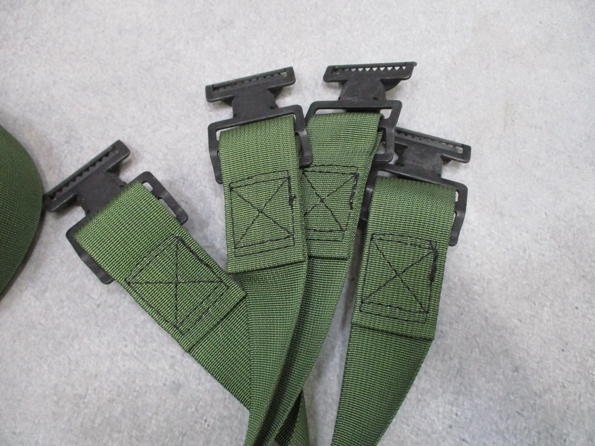 4 Pack Military Webbing Straps 1.5 x 84 in Olive Drab Metal Buckle 8690535