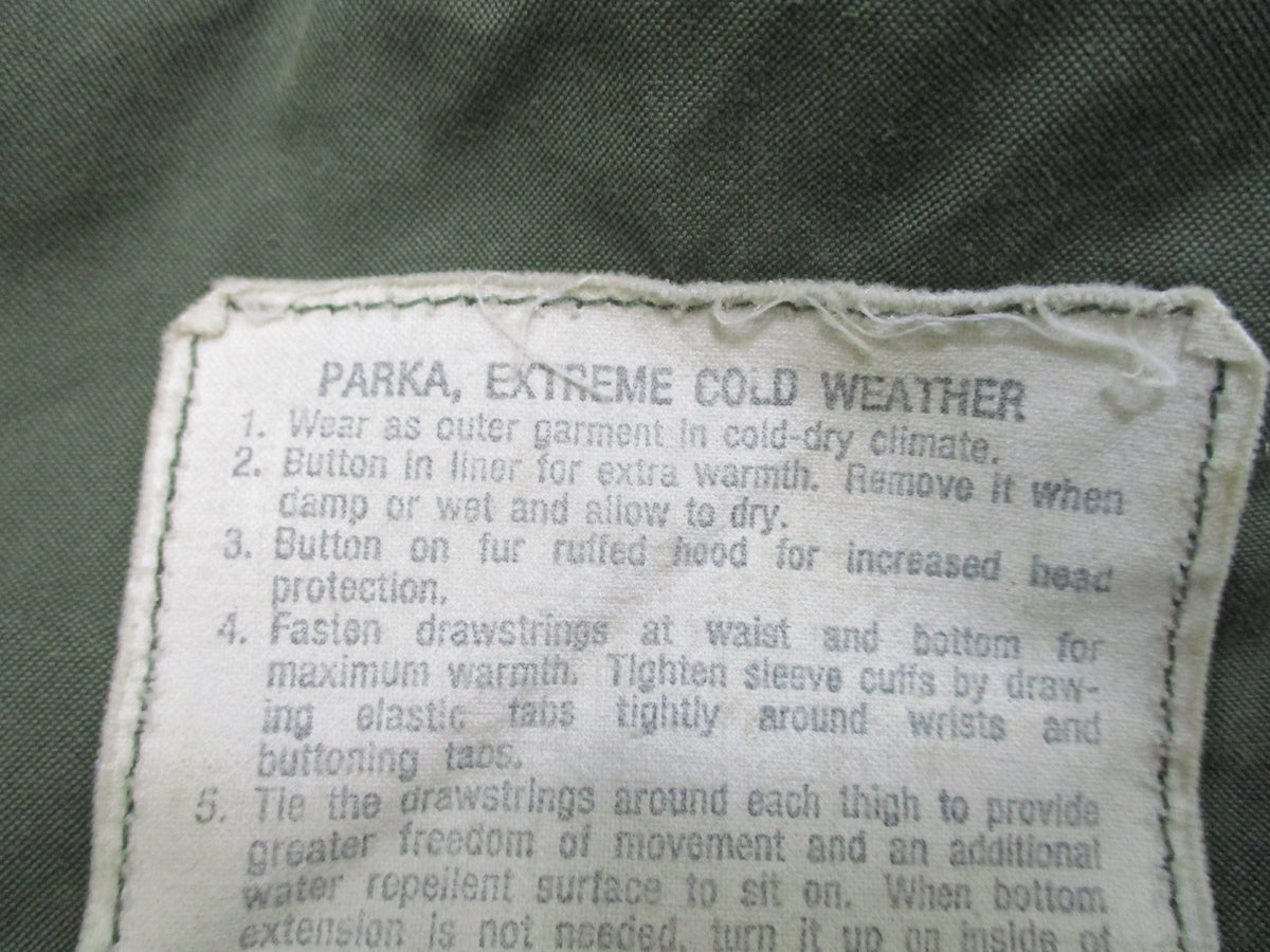 USGI M-65 OD Green Fishtail Parka Large Regular NSN 8415-00-782-3219