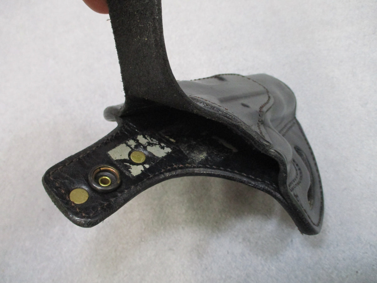 Texas 1836 Leather Pancake Holster 1911 Black OWB Belt Thumb Break