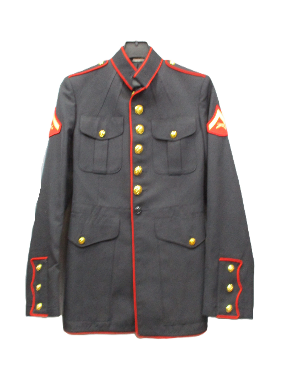 USMC Dress Blue Coat 41L Crown Clothing Poly Wool Marine Corps Uniform Jacket