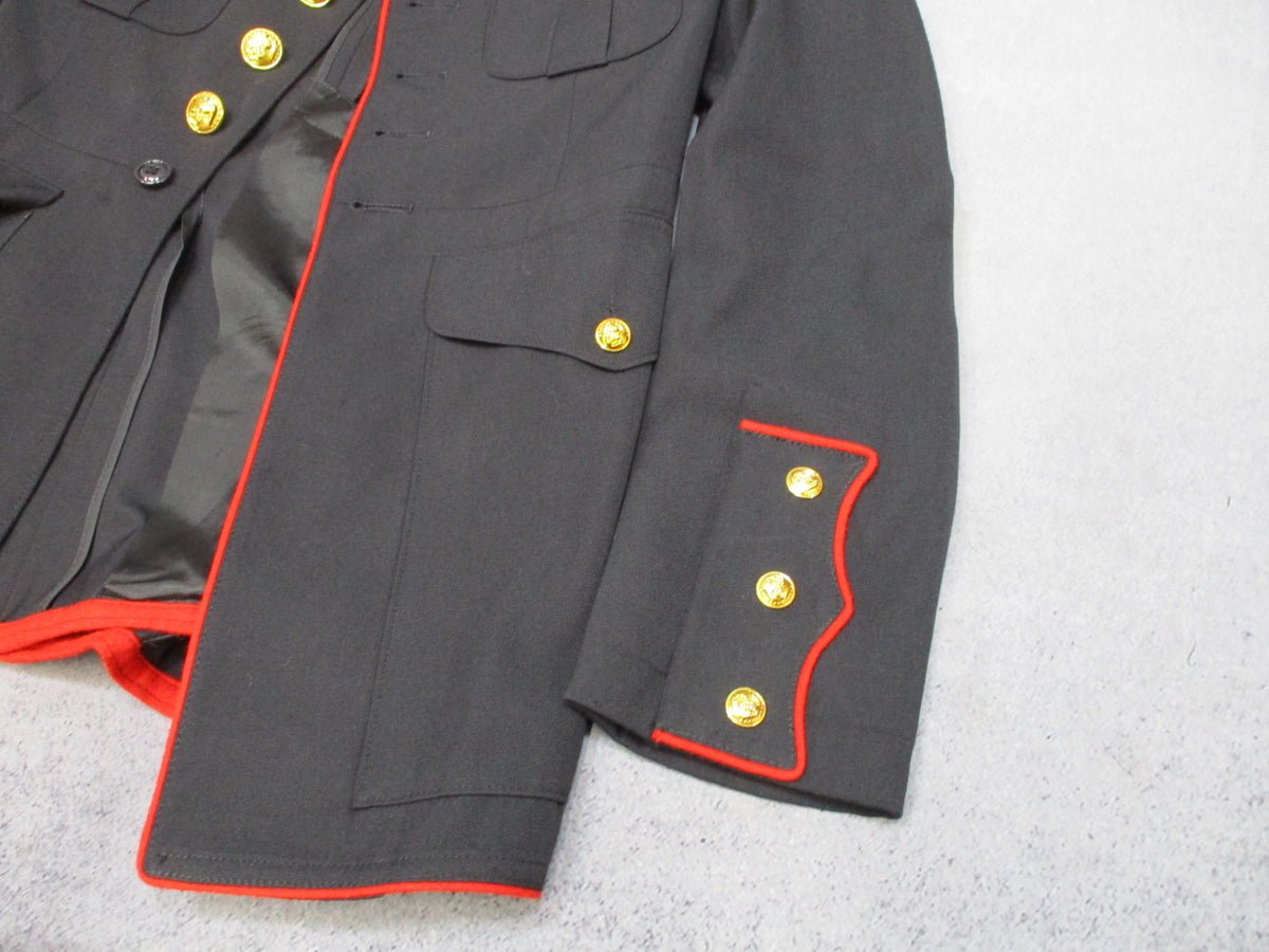 USMC Dress Blue Coat 41L Crown Clothing Poly Wool Marine Corps Uniform Jacket