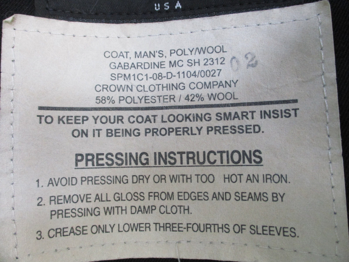USMC Dress Blue Coat 41L Crown Clothing Poly Wool Marine Corps Uniform Jacket