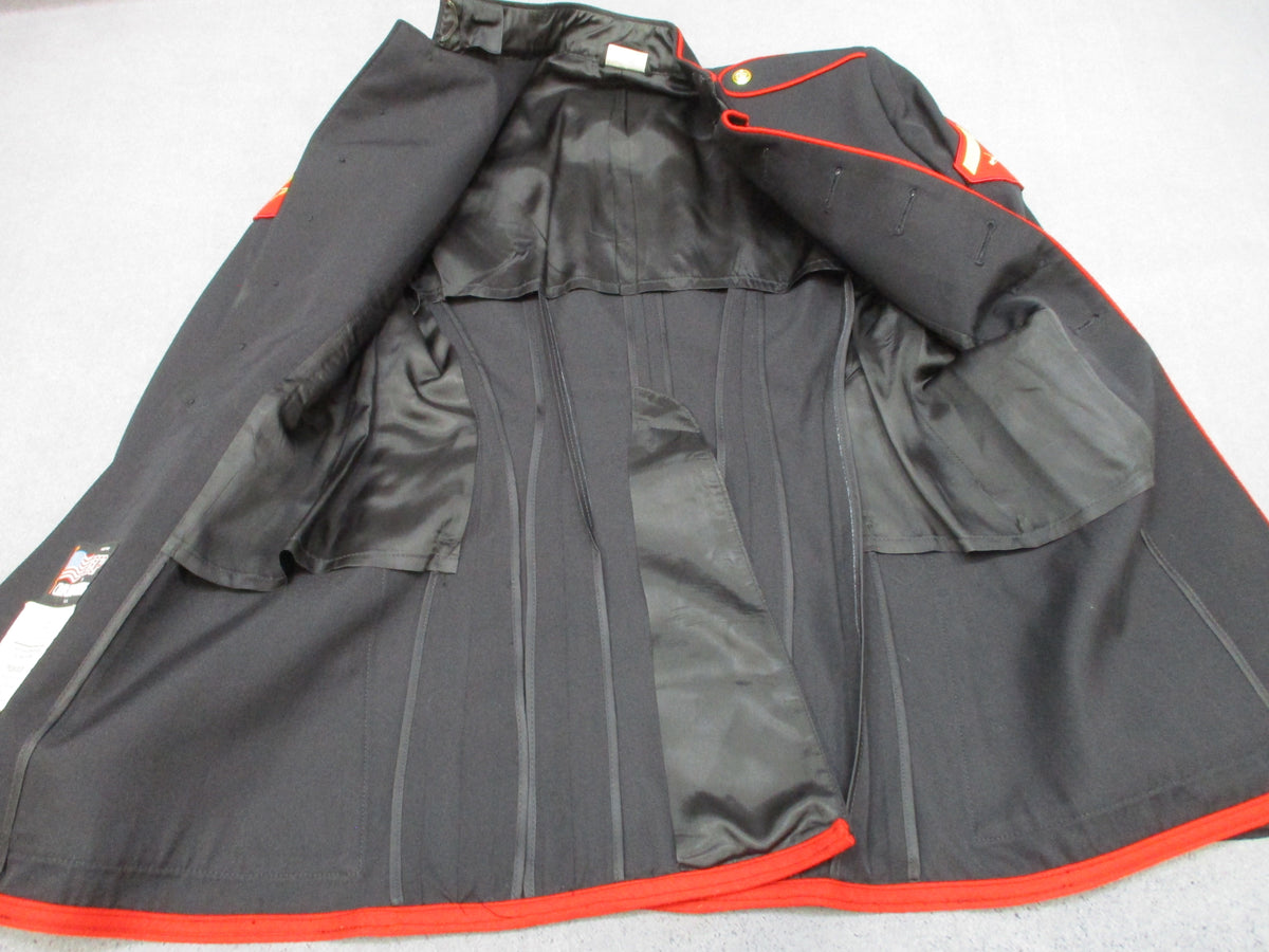 USMC Dress Blue Coat 41L Crown Clothing Poly Wool Marine Corps Uniform Jacket