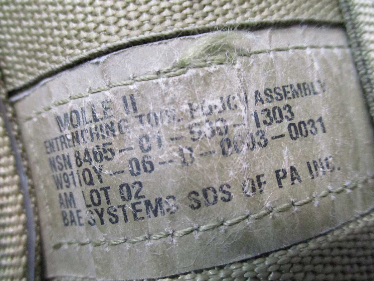 USGI Ames 1985 Folding Entrenching Tool E-Tool Shovel w MultiCam MOLLE II Pouch