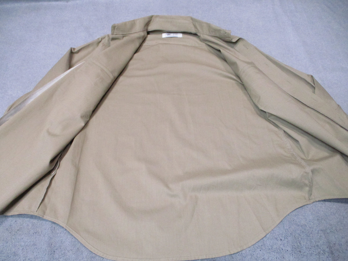 US Army AGSU Men's Heritage Tan 566 Long Sleeve Shirt 22.5in Pit to Pit