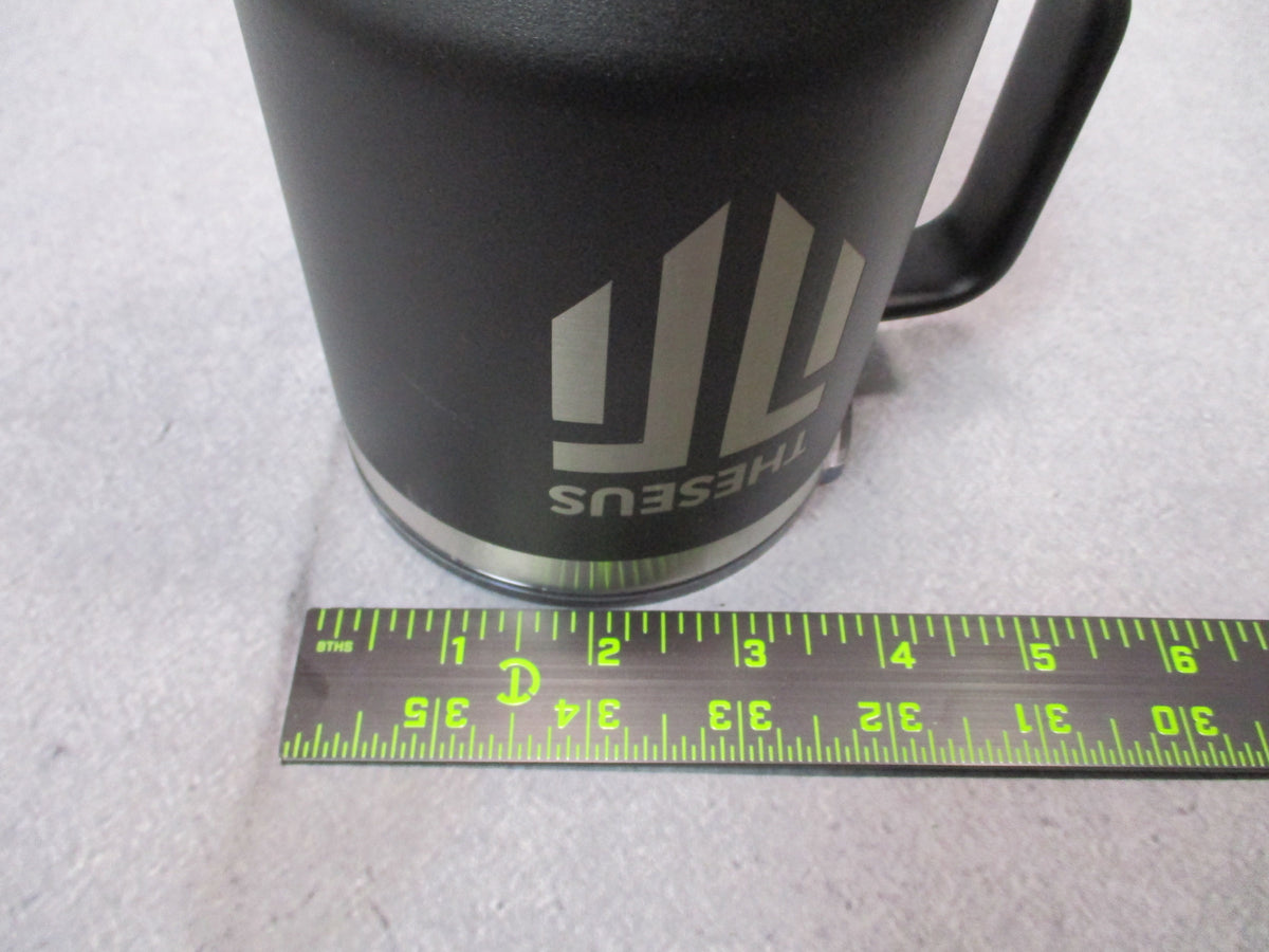YETI Rambler 35 oz Black Handle Mug MagSlider Lid Theseus Engraved
