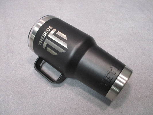 YETI Rambler 35 oz Black Handle Mug MagSlider Lid Theseus Engraved