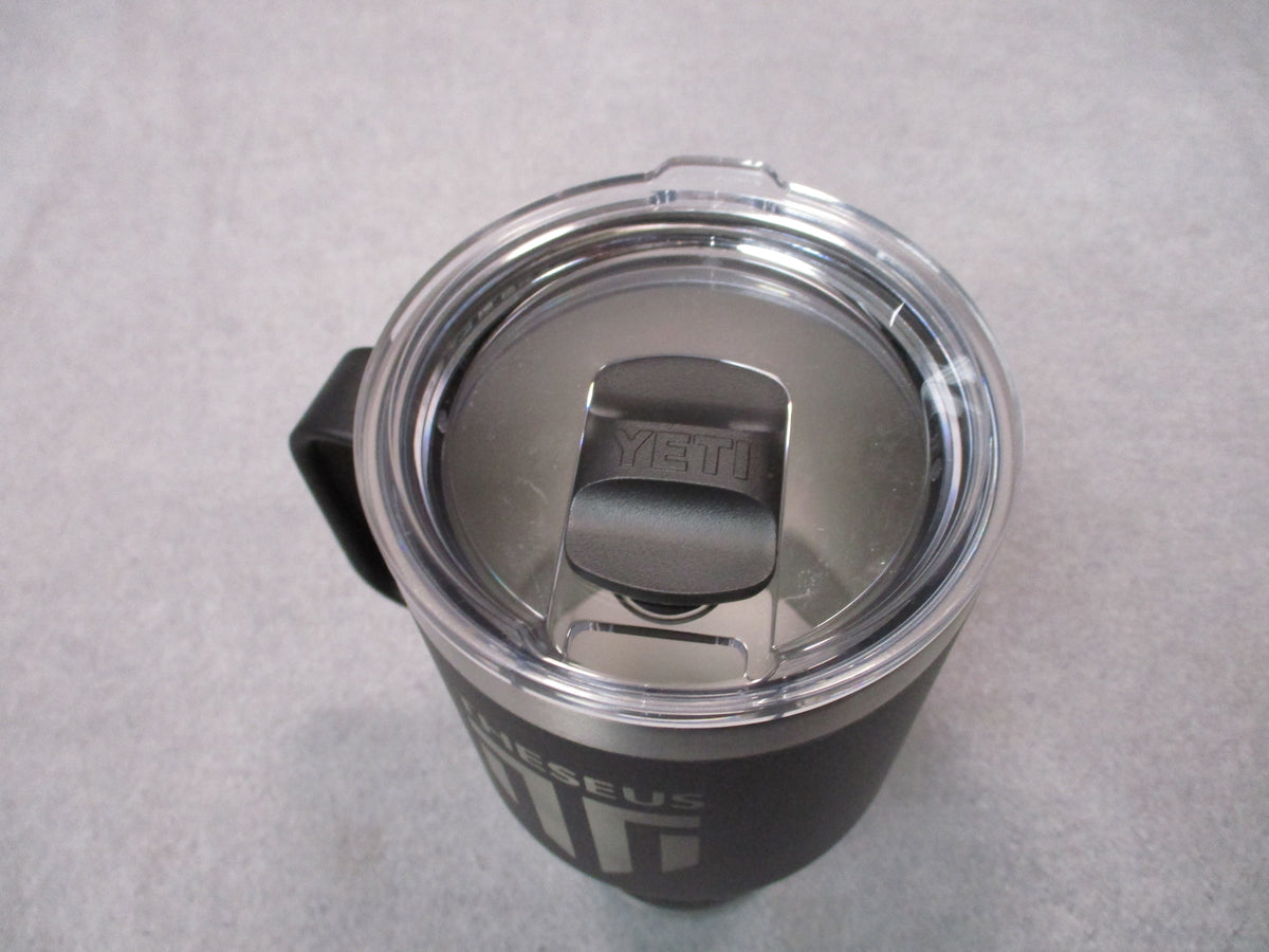 YETI Rambler 35 oz Black Handle Mug MagSlider Lid Theseus Engraved