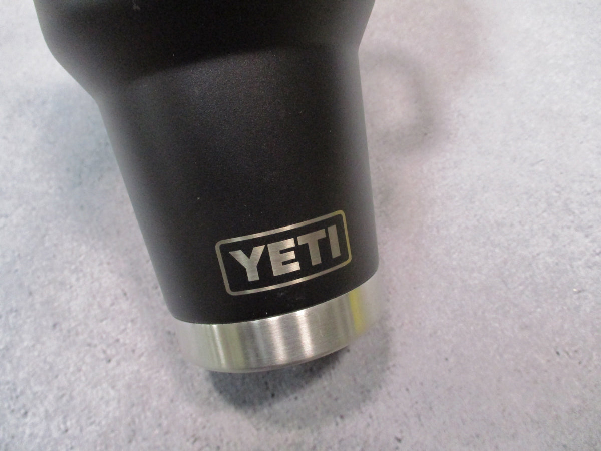 YETI Rambler 35 oz Black Handle Mug MagSlider Lid Theseus Engraved