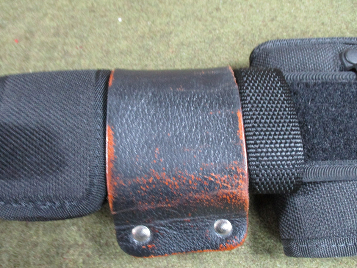 Bianchi Duty Belt Set Black Nylon Approx XL 49in Mag Cuff Radio Baton Holders