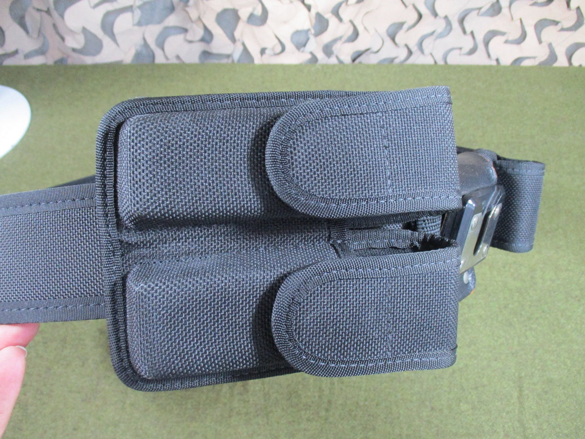 Bianchi Duty Belt Set Black Nylon Approx XL 49in Mag Cuff Radio Baton Holders