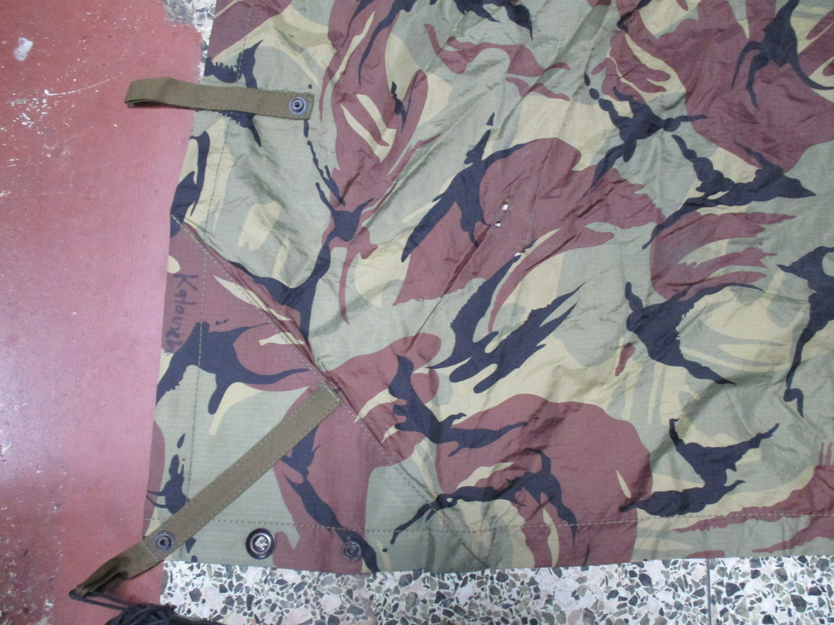 British Military DPM Basha Tarp Shelter Bivy w 4 Cord Bundles Used Good - Centex Military Gear
