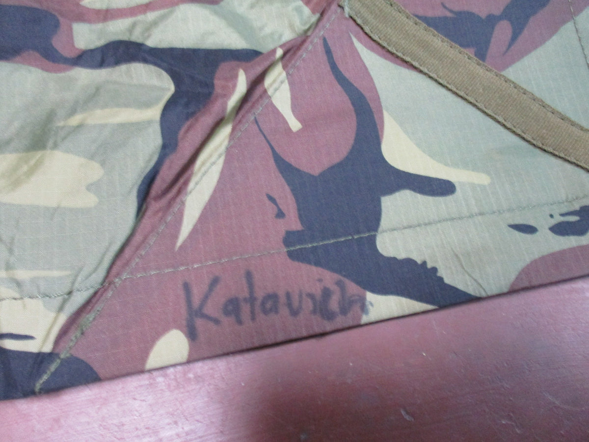 British Military DPM Basha Tarp Shelter Bivy w 4 Cord Bundles Used Good - Centex Military Gear
