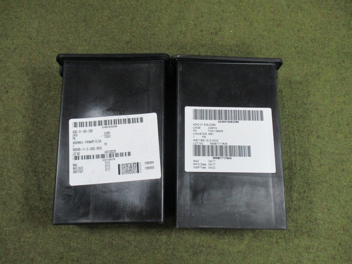 USGI M50 M61 Gas Mask Filter Set 4 NSN 4240-01-529-2289 Sealed Dated