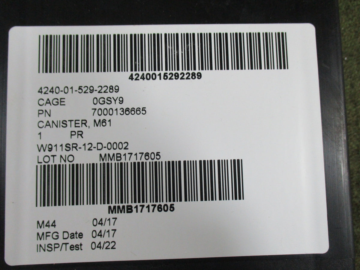 USGI M50 M61 Gas Mask Filter Set 4 NSN 4240-01-529-2289 Sealed Dated