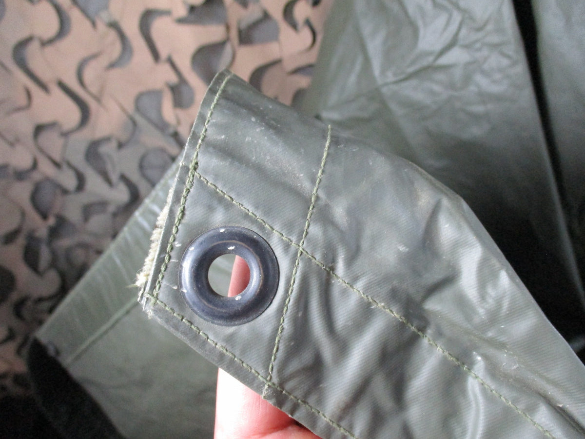 USGI Vietnam War OD Green Coated Nylon Poncho FSN 8405-290-0550 Vintage