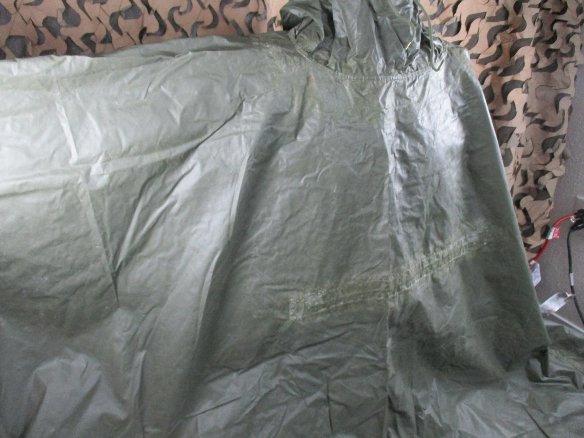 USGI Vietnam War OD Green Coated Nylon Poncho FSN 8405-290-0550 Vintage