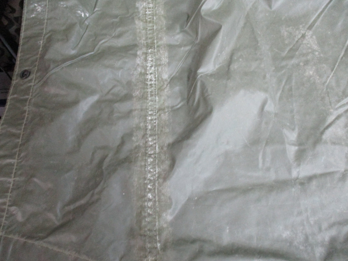 USGI Vietnam War OD Green Coated Nylon Poncho FSN 8405-290-0550 Vintage