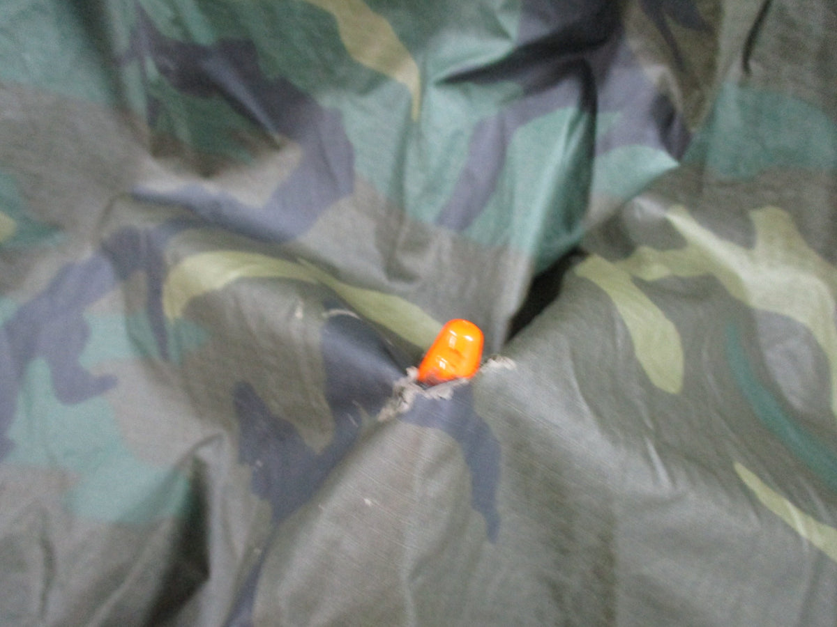 USGI Woodland Poncho + Commercial Woobie Liner Set Used Fair Field Gear
