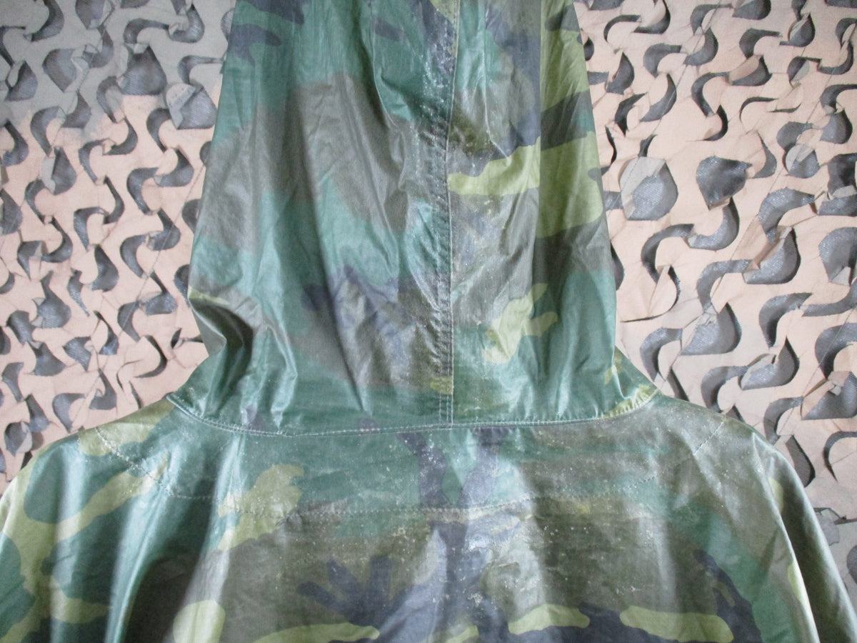 USGI Woodland Poncho + Commercial Woobie Liner Set Used Fair Field Gear