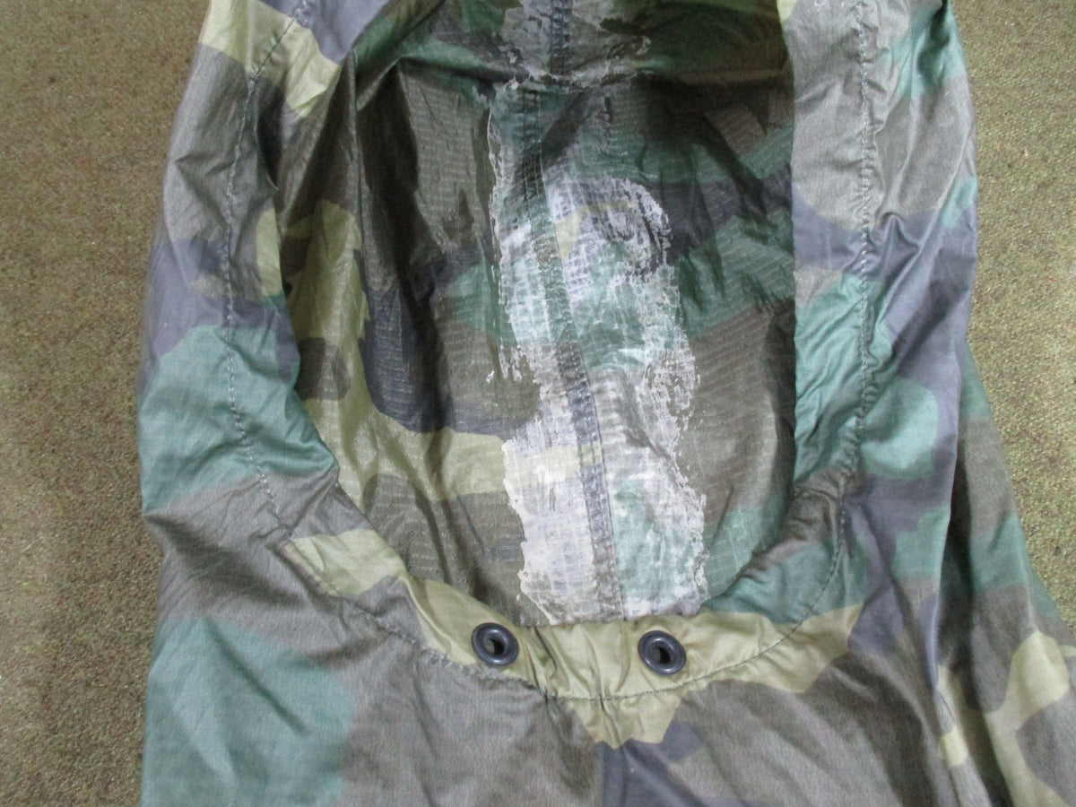 USGI Woodland Poncho + Commercial Woobie Liner Set Used Fair Field Gear