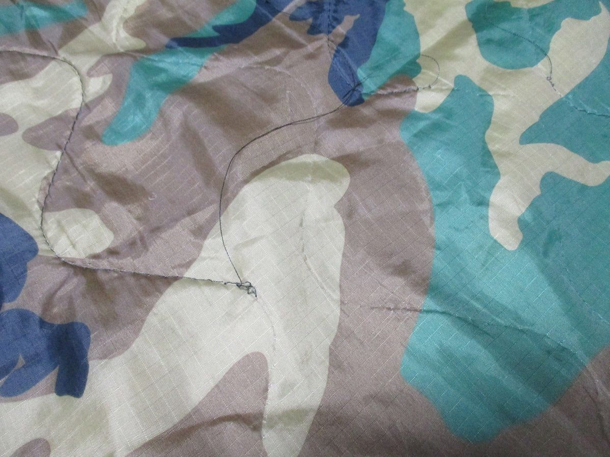 USGI Woodland Poncho + Commercial Woobie Liner Set Used Fair Field Gear